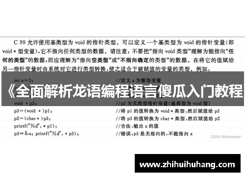《全面解析龙语编程语言傻瓜入门教程》